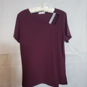 89th & Madison Burgundy Women's Top Size medium